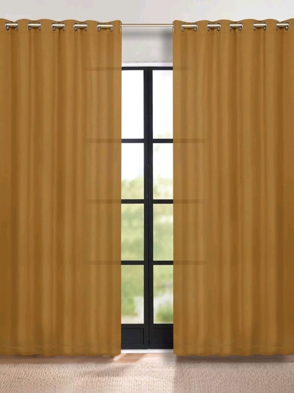 NEW Superior Solid Premium Blackout Curtains Set of 2 Panels 70"x108" Caramel...